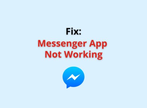 Messeneger app not working