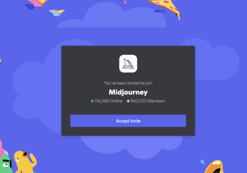 Midjourney discord server link