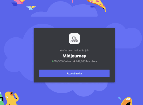 Midjourney discord server link