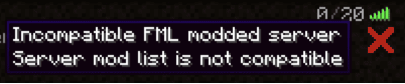 How To Fix “Incompatible FML Modded Server Mod List Is Not Compatible” On Minecraft 1 Minecraft incompatible fml modded server mod list is not compatible