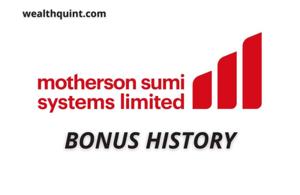 Motherson sumi bonus history