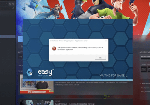 MultiVersus The application was unable to start correctly 1
