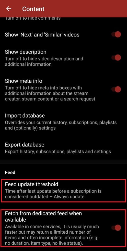 How To Fix NewPipe Feed Not Updating 3 NewPipe setting