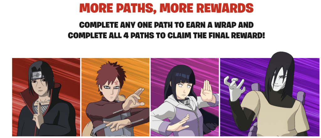 Nindo Naruto Fortnite Challenges: Free Naruto Rewards 2022 2 Nindo Challenge more paths