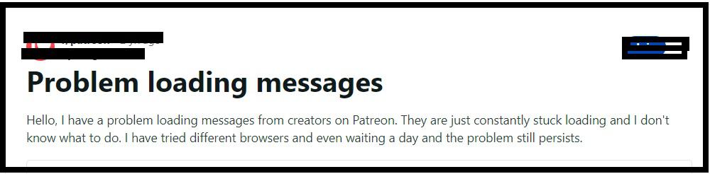 How To Fix Patreon Messages Not Working Or Loading 2 Patreon Messages Not Working Or Loading error message