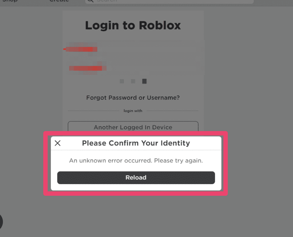 How to Fix "Please Confirm Your Identity" on Roblox 1 Please Confirm Your Identity An Unknown Error Occurred Please Try Again roblox error
