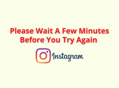 Please Wait A Few Minutes Before You Try Again Instagram