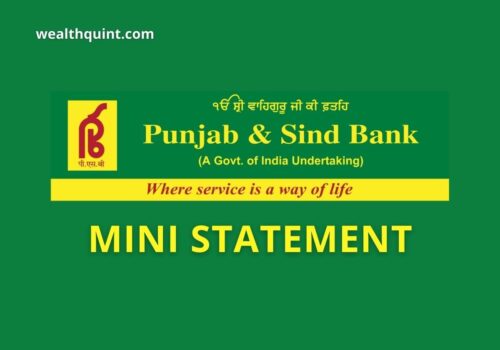 Punjab & Sind Bank Mini Statement