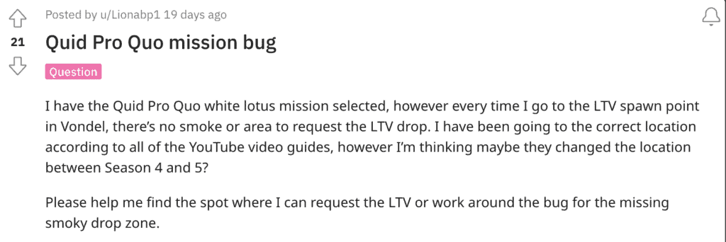 Detailed Solutions to Fix the DMZ Quid Pro Quo Bug 1 Quid Pro Quo mission bug