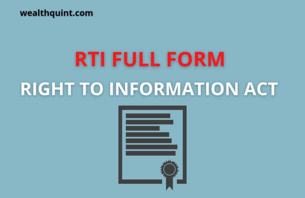 RTI Full Form