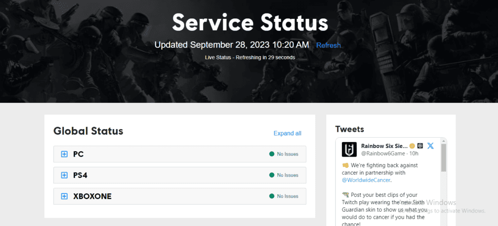 How To Fix Rainbow Six Siege Challenges Not Working 4 Rainbow Six Siege Challenge Not Working Service Status