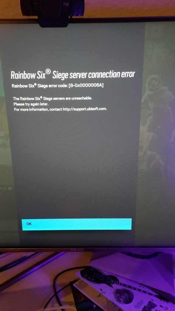 How To Fix Rainbow Six Siege Error Code 8-0x0000006a Server Connection Error 2 Rainbow Six Siege Error Code 8 0x0000006a Server Connection Error