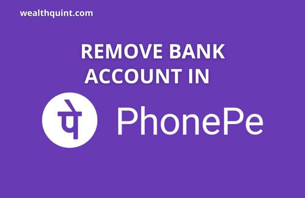 Remove bank account from phonepe