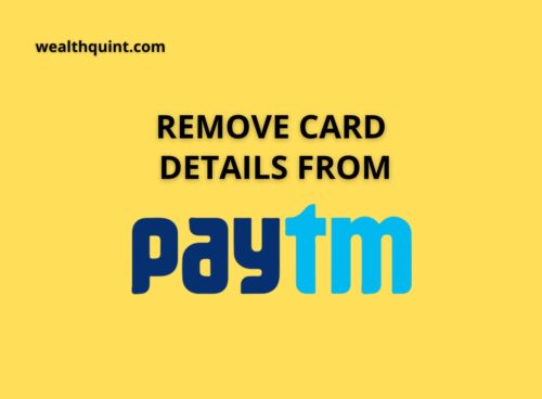Remove card details from paytm