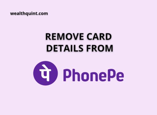 Remove card details from phonepe