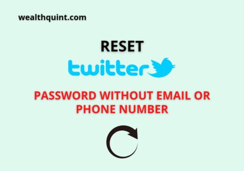 Reset twitter password without email or phone number