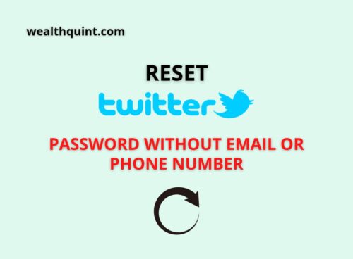 Reset twitter password without email or phone number