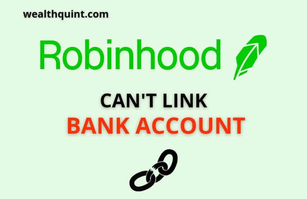 Robinhood can not link bank account