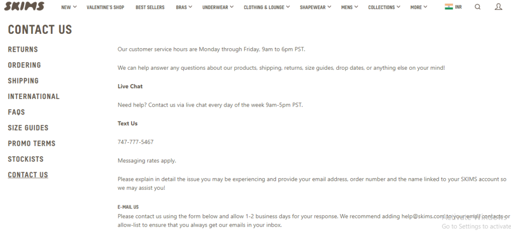 How To Fix SKIMS Checkout Not Working 4 SKIMS support for issue of checkout not working 1