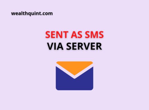 Sent as sms via server