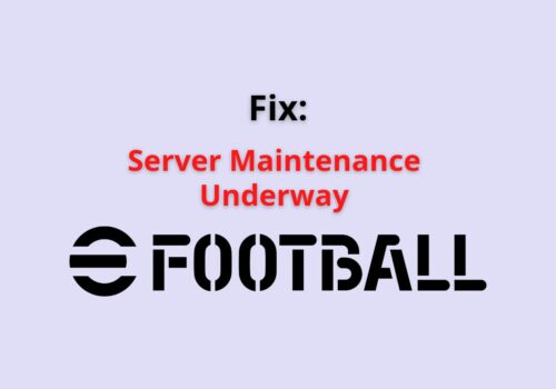 Server Maintenance Underway eFootball