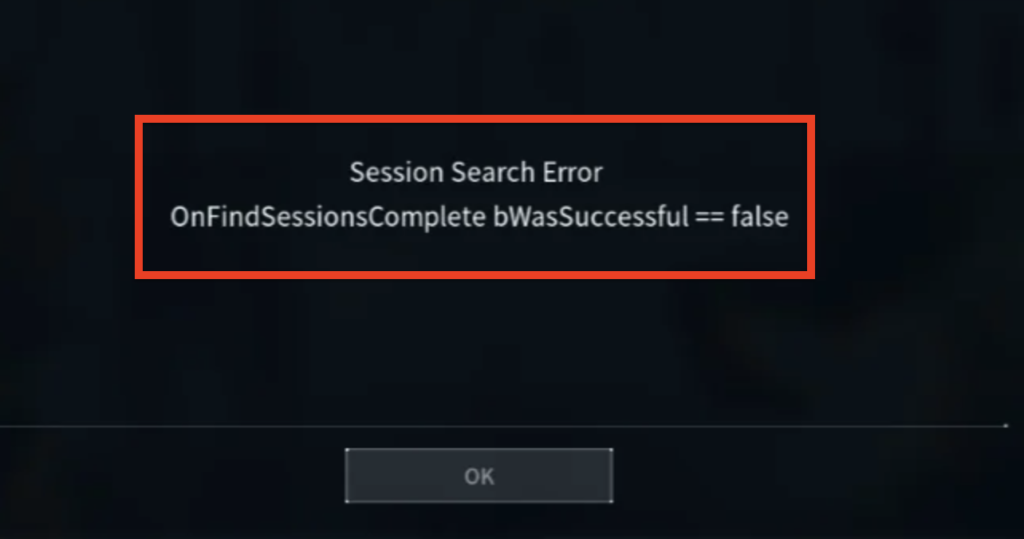 How to Fix “Session Search Error OnFindSessionsComplete bWasSuccessful == false” on Palworld 2 Session Search Error OnFindSessionsComplete bWasSuccessful == false palworld