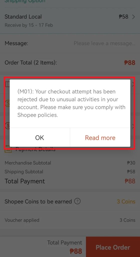 How To Fix Shopee Error Code M01 1 Shopee Error Code M01