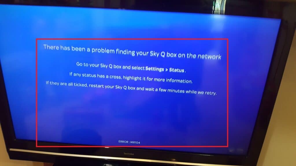 How To Fix Sky Q Error MR104 1 Sky Q Error MR104