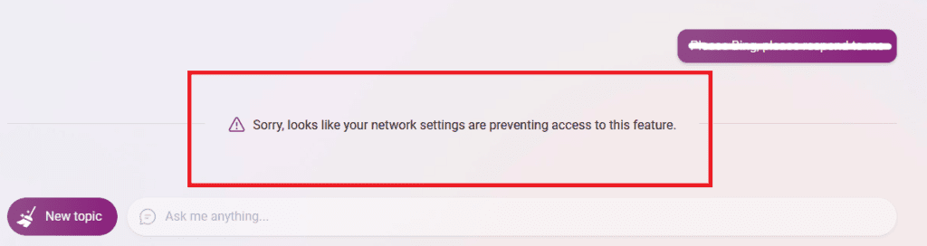 How to Fix "Sorry Looks Like Your Network Settings Are Preventing Access To This Feature" on Bing AI 1 Sorry Looks Like Your Network Settings Are Preventing Access To This Feature Bing AI