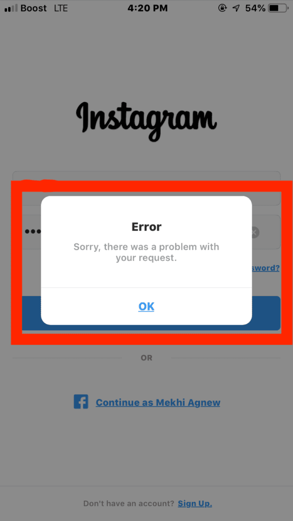 Fix: Sorry There Was a Problem With Your Request Instagram 1 Sorry There Was a Problem with Your Request instagram sc