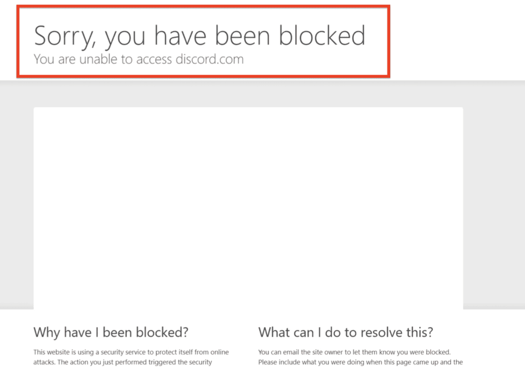 How to Solve 'Sorry, you have been blocked' on Discord