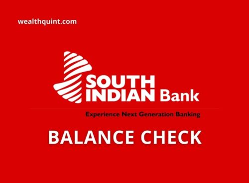 South indian Bank Balance check