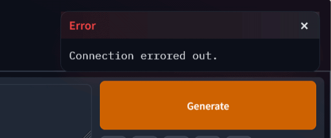 How to Fix Stable Diffusion Connection Errored Out 1 Stable Diffusion Connection Errored Out Error ErrorScreen