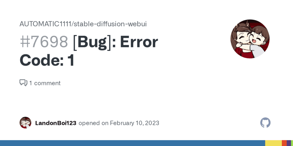 Stable diffusion error code 1