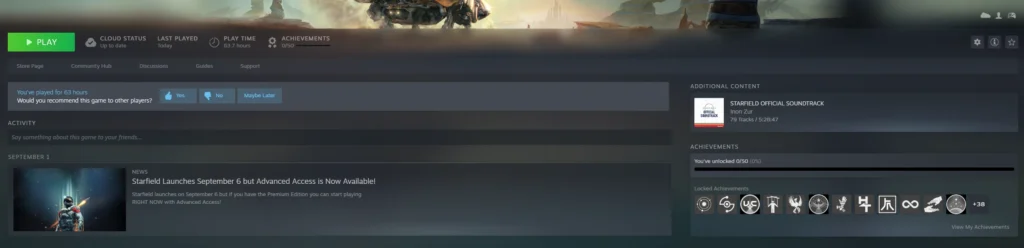 How To Fix Starfield Achievements Not Unlocking On Steam 1 Starfield Achievements Not Unlocking On Steam
