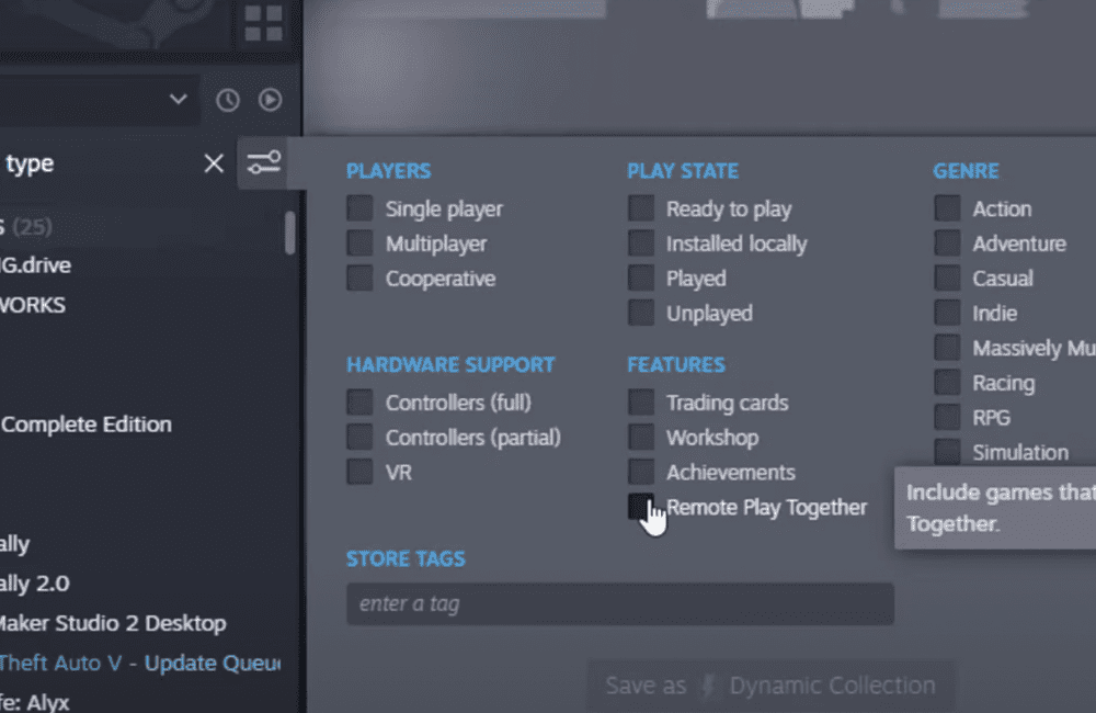 Steam Remote Play Controller