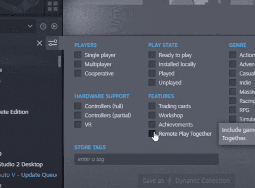 Steam Remote Play Controller