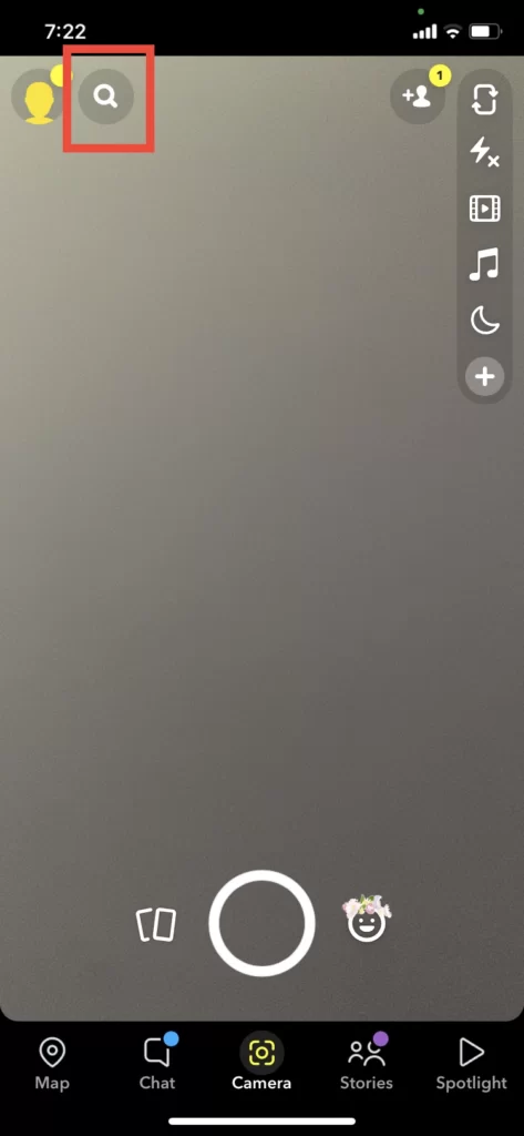How to Use or Remove Invisible Filter on Snapchat? 2 Step 2 Tap on Search Icon in Top Left Corner