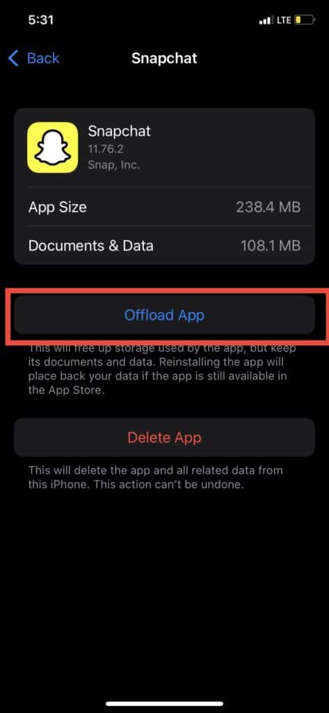 Etapa 4 Limpar o cache do aplicativo sem excluir o app iphone