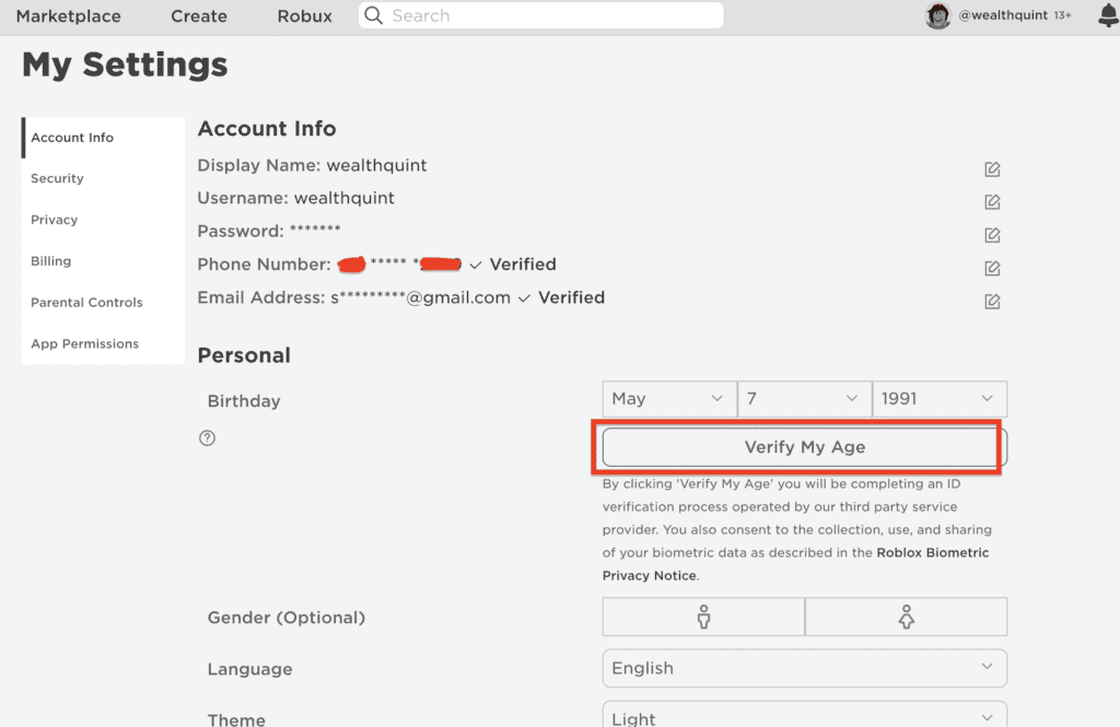 How to Fix "Your Account Isn't Eligible for this Feature" on Roblox VR Meta Quest 2 4 Step 4 Navigate to Age Verification