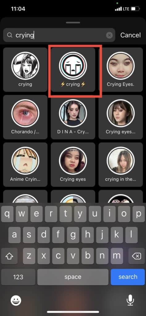 How to Use Crying Filter on Instagram? 6 Step 5 Crying Filter on Instagram