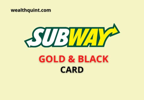 Subway Gold and black card