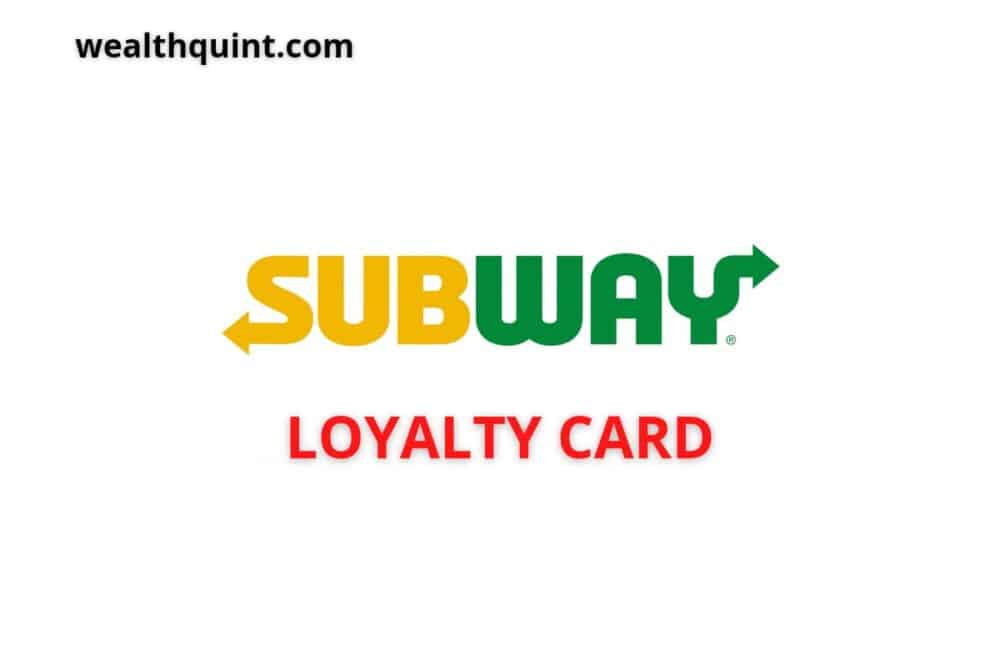 Subway loyalty card