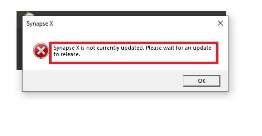 How To Fix Synapse X Is Not Currently Updated Please Wait For An Update To  Release 