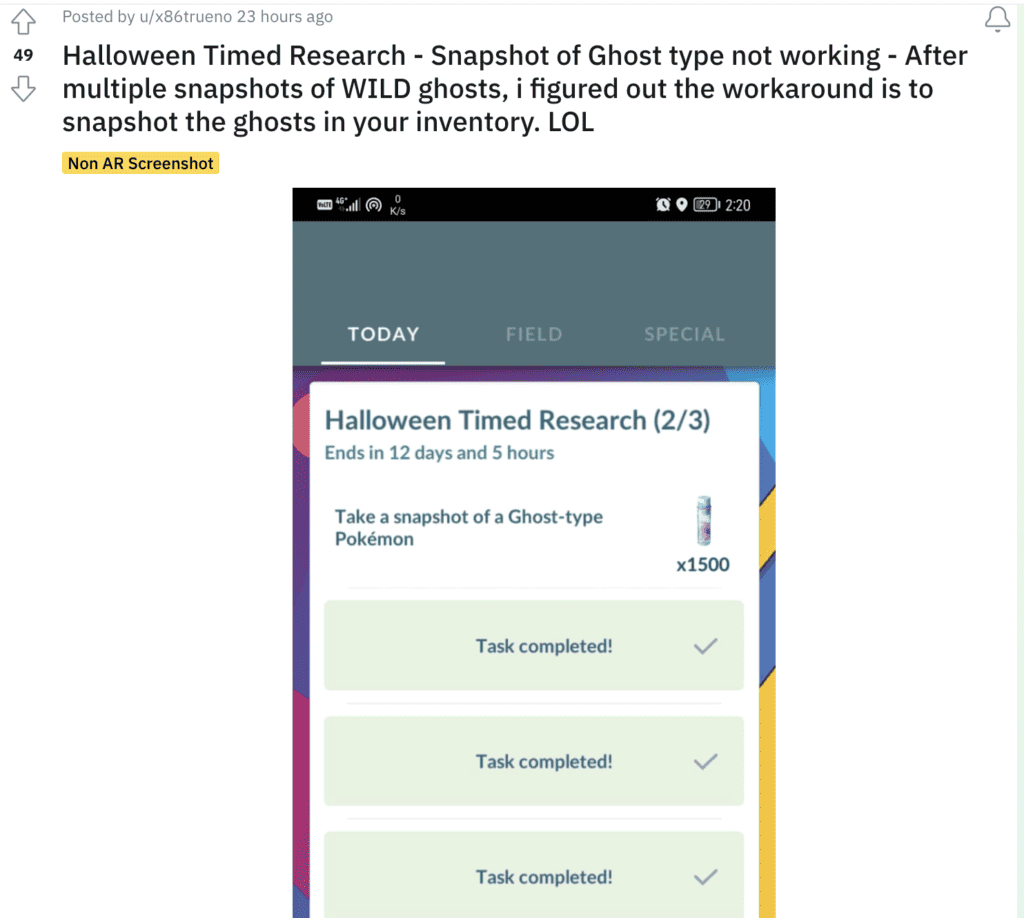 Take a Snapshot of a Ghost Type Not Registering