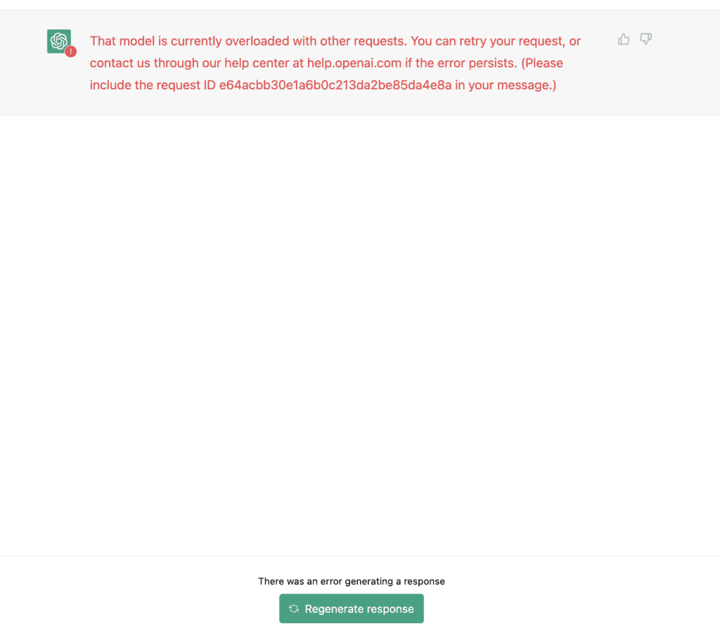 How to Fix "That model is Currently Overloaded With Other Requests" on OpenAI ChatGPT 1 That model is currently overloaded with other requests chatgpt
