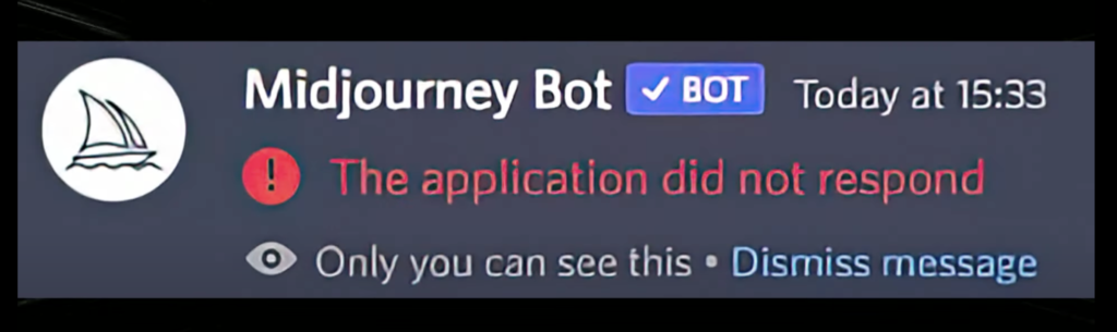 How to Fix "The Application Did Not Respond" on Midjourney 1 The Application Did Not Respond on MidJourney