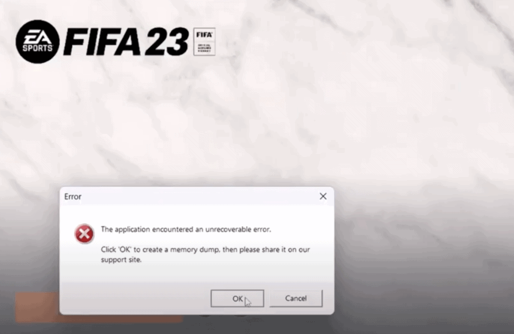 How to Fix "The Application Encountered An Unrecoverable Error" in FIFA 23 2 The Application Encountered An Unrecoverable Error Occurred in FIFA 23