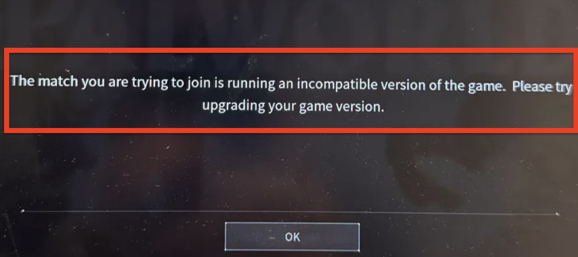 How to Fix “The Match You Are Trying to Join is Running an Incompati