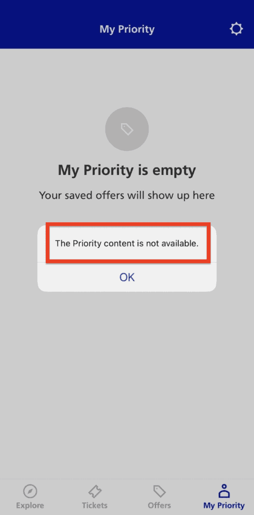 How to Fix "The Priority Content is Not Available" on O2 priority 1 The Priority Content is Not Available O2 priority